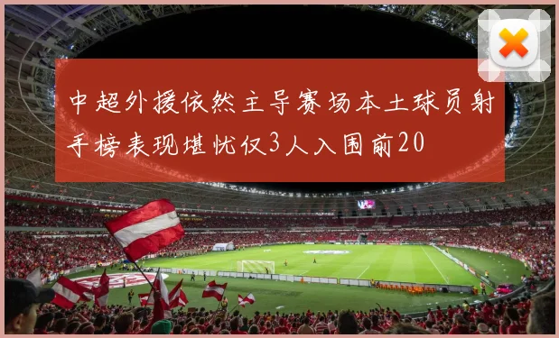 中超外援依然主导赛场本土球员射手榜表现堪忧仅3人入围前20